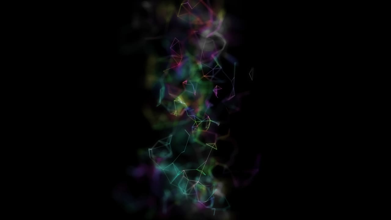 bucle cg de puntos en movimiento irregular y líneas que los conectan