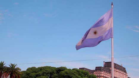 slow motion shot of the argentina flag from the beautiful country in south america