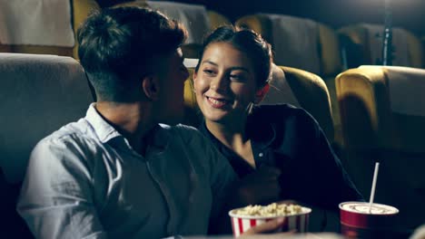 people audience watching movie in cinema theater.