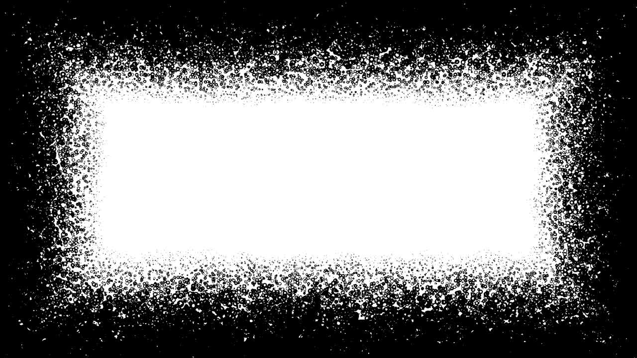 흰색 배경 가장자리 주변의 지저분한 페인트 선