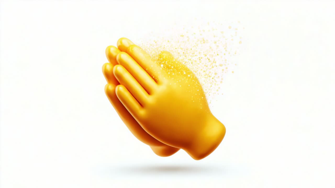 An Artistic Representation of Golden Hands Coming Together and Parting, Symbolizing Unity, Gratitude, and Connection in a Creative and Vibrant Visual Style