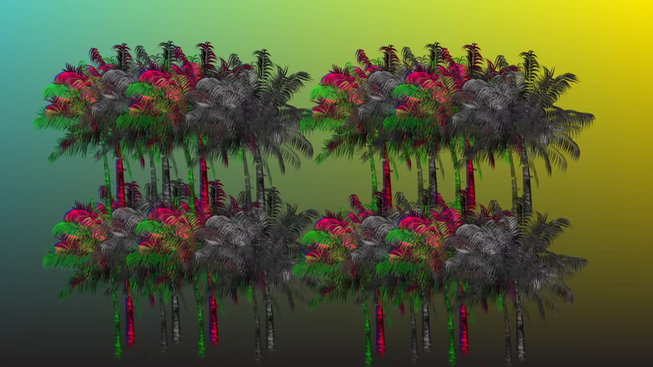 palmeras de colores 4k