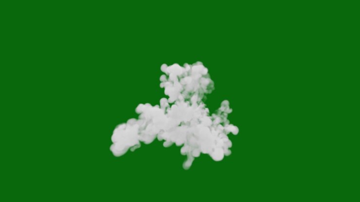Real Smoke Effect Isolated on Green Screen Background: 4K Cinematic Smoke Transition in Slow Motion