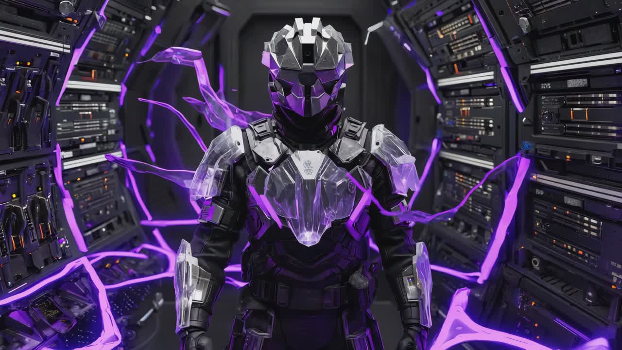 Futuristic Sci-Fi Warrior in Armor