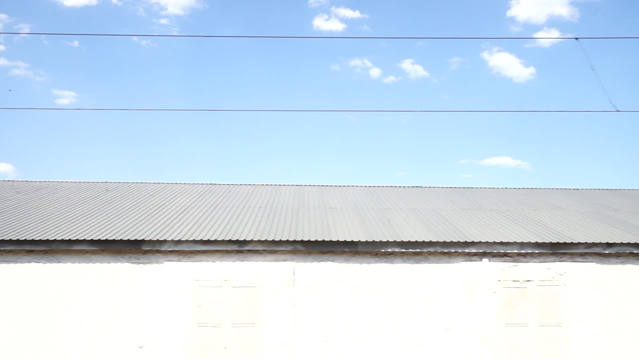 The loading equipment for railway. Shooting in the movement