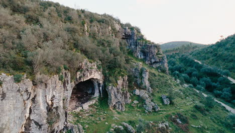 buracas-valley-in-portugal-large-cave-reverse-slow-motion-drone-shot