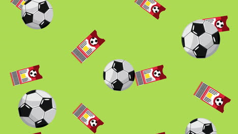 soccer tickets and balls pattern