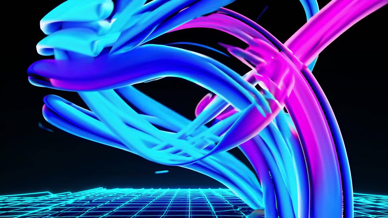 Arte fluida al neon astratta