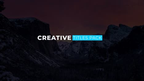 creative modern titles - mountain landscape design