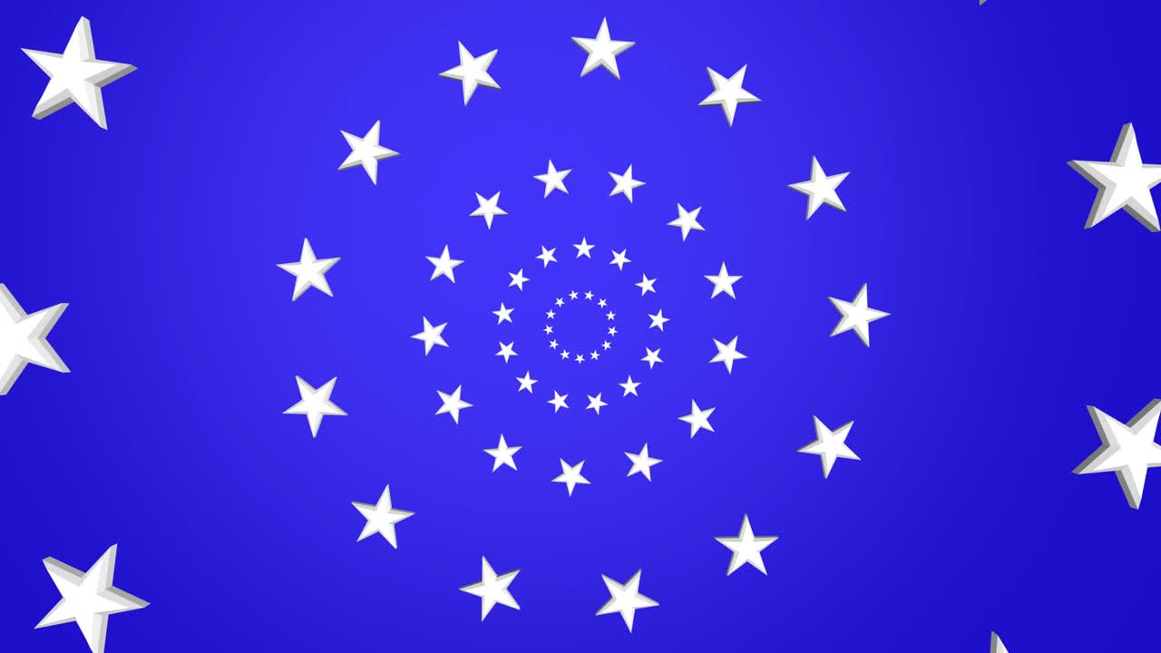 círculos giratorios de estrellas en bucle