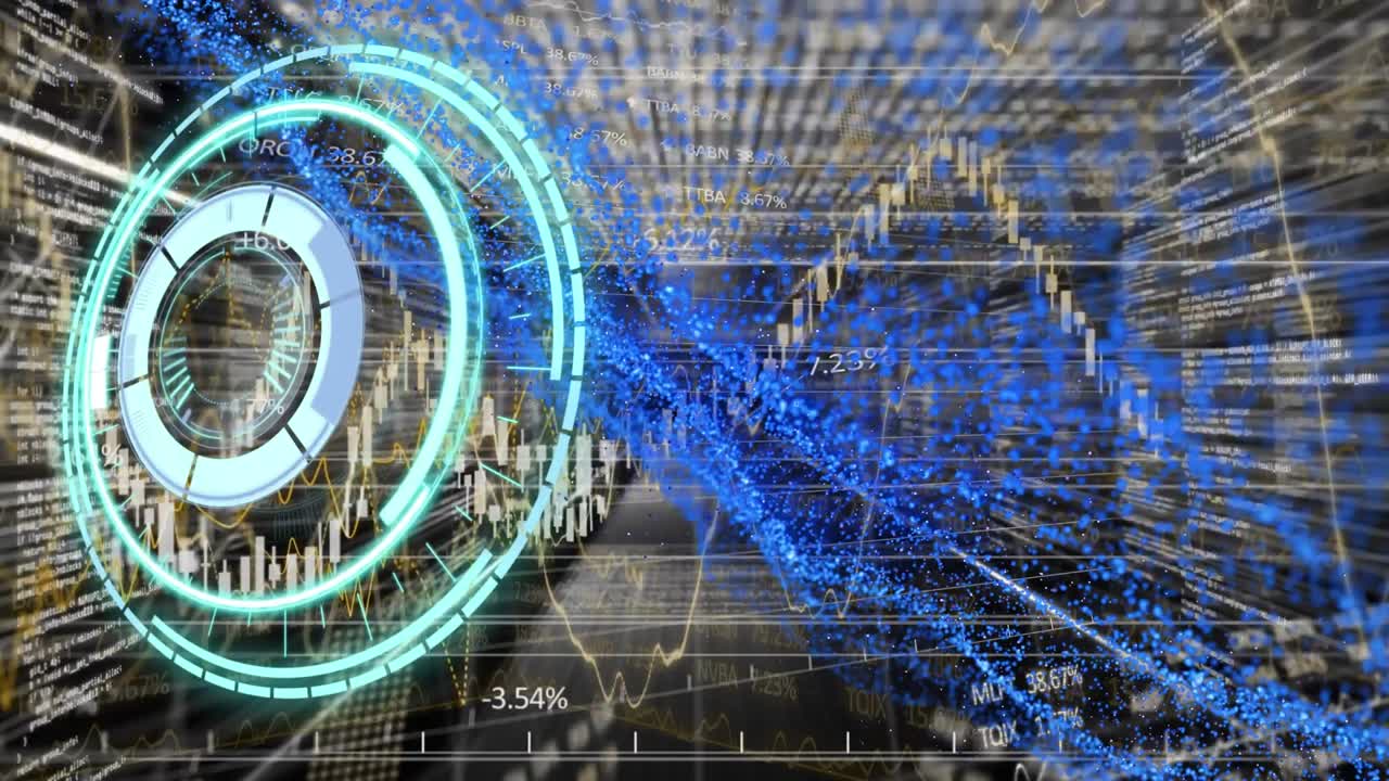 Animation of scan scope over network of connections and server room