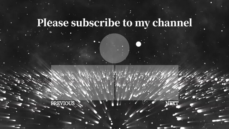 Schermata finale con luce fantastica per motion graphics