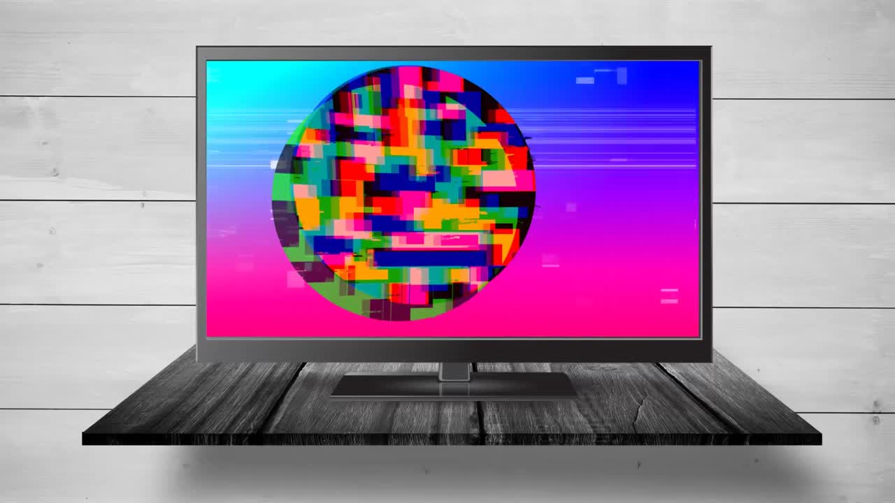 pantalla lcd con estática de colores