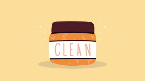 ilustración de un frasco de producto limpio