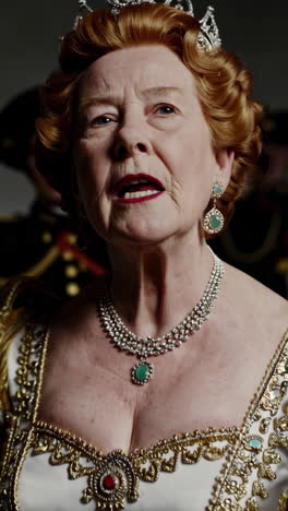 royal portrait of an elderly queen