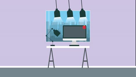 workspace office scene