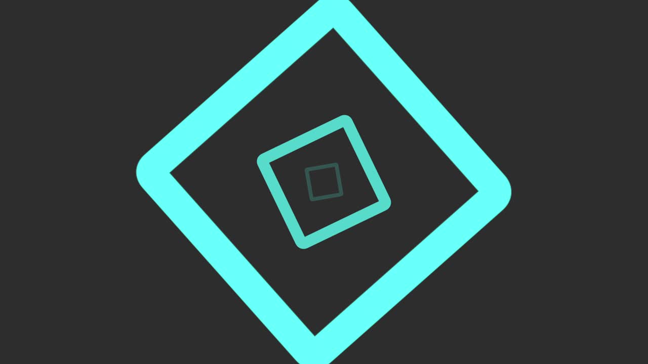 네온 블루 베르티고 사각형