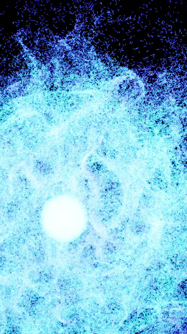 A close up of a very bright blue object