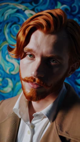 man dressed as vincent van gogh