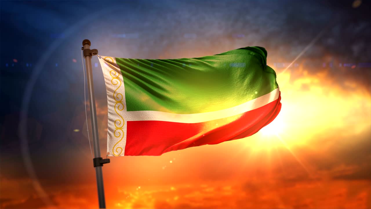 체 공화국의 발은 아름다운 해가 뜨는 순환 속도 느린 모션 4k에서 백라이트됩니다.