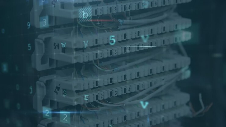 Computer server with warning messages in foreground