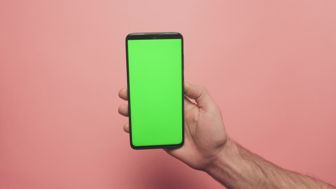Zoom Gesture On Green Screen Smartphone