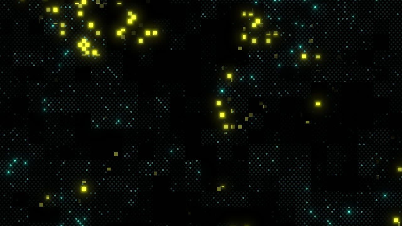 활기찬 점 억양과 함께 동적 검은색과 노란색 그리드 패턴