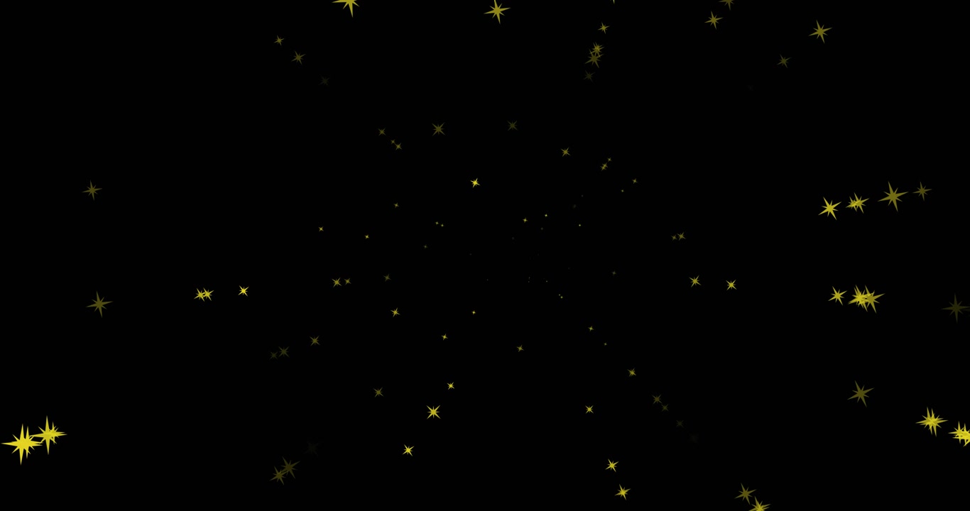 Animation of gold stars falling on black background | Premium Stock ...