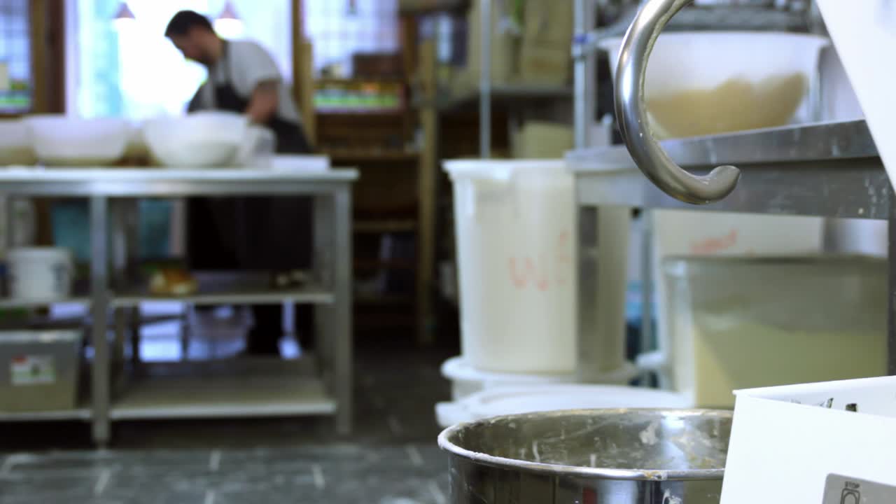 Busy Bakers in a Commercial Kitchen