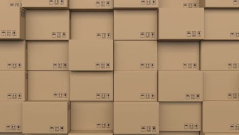animation eines stapels von kartonkisten, die sich bewegen