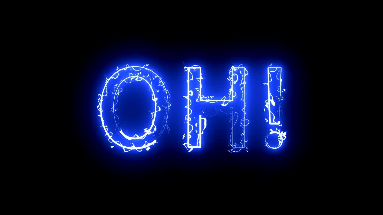 quema de letras de oh texto, fondo de renderizado 3d, generación por computadora para creativo