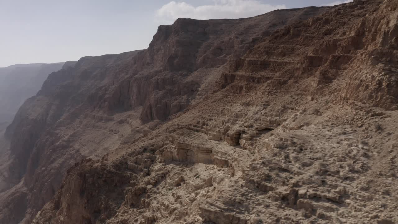 Aerial View of the Dead Sea and Surrounding Mountains