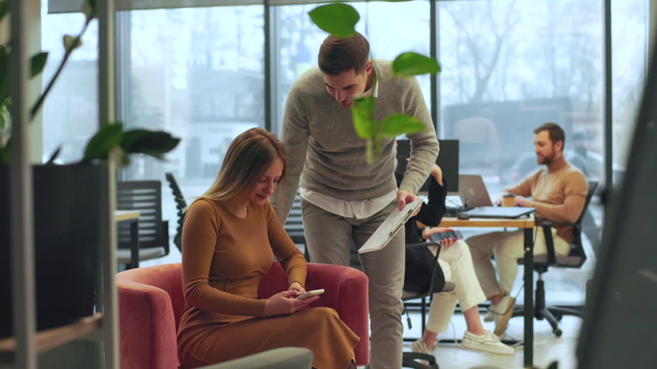 Woman sitting in a break