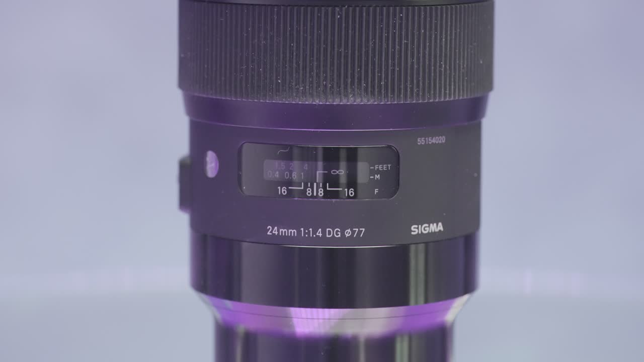Closeup of a Sigma 24mm f/1.4 DG HSM Art Lens