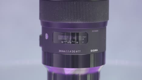 closeup of a sigma 24mm f/1.4 dg hsm art lens