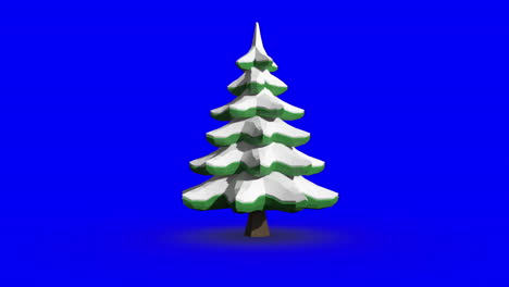 Rotierender-Tannenbaum-Auf-Blauem-Bildschirm