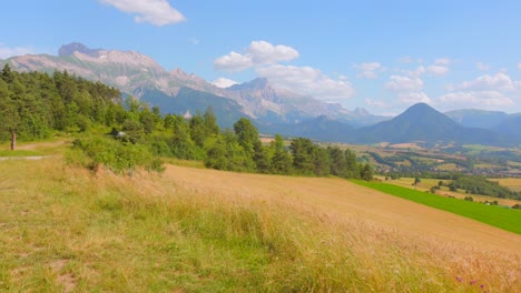 motion video capturing peaceful untouched beauty of mountain ranges of vercors massif in france on a windy day