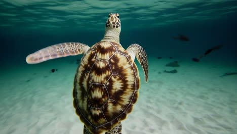 tortuga marina bajo el agua