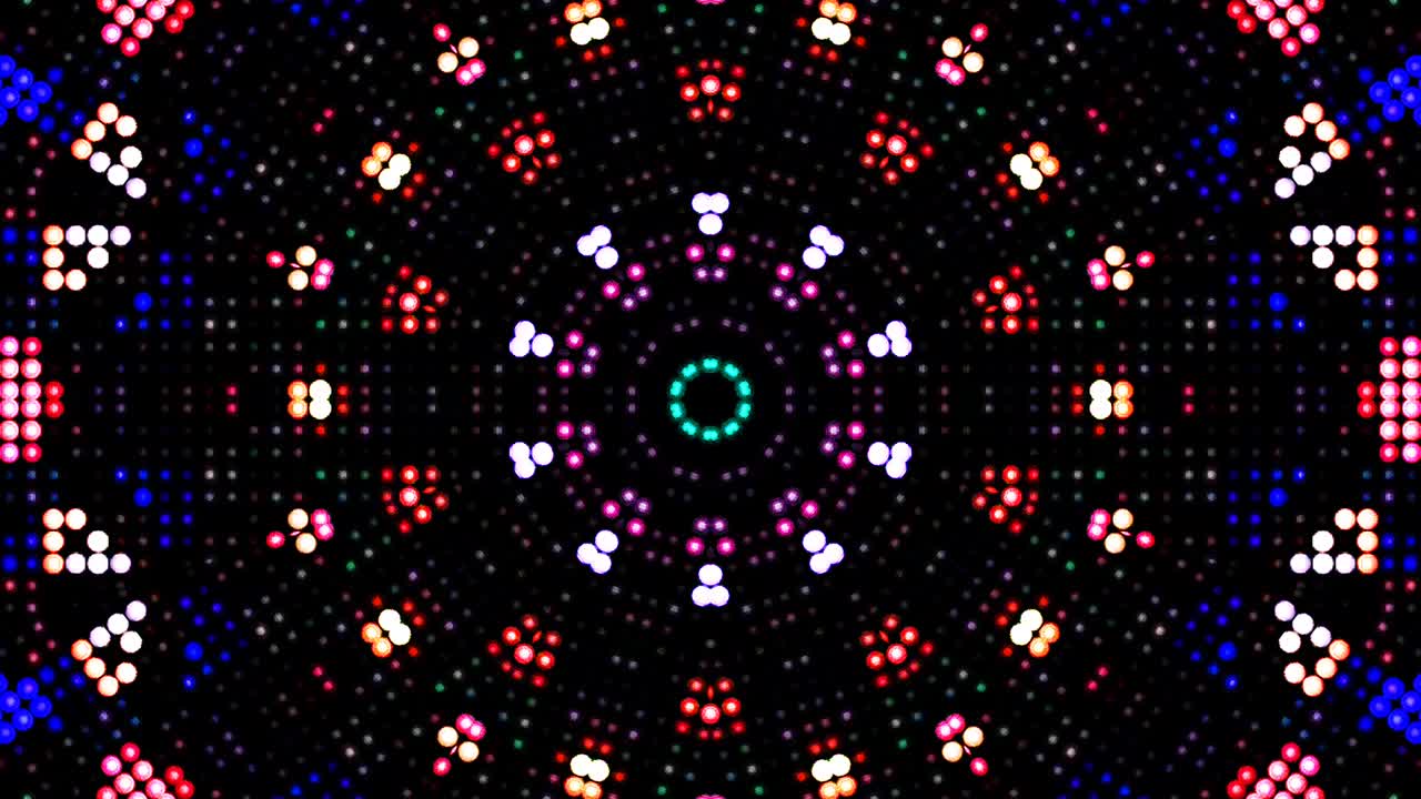 Abstract kaleidoscope shining beautiful red blue line smooth motion with shining light motion