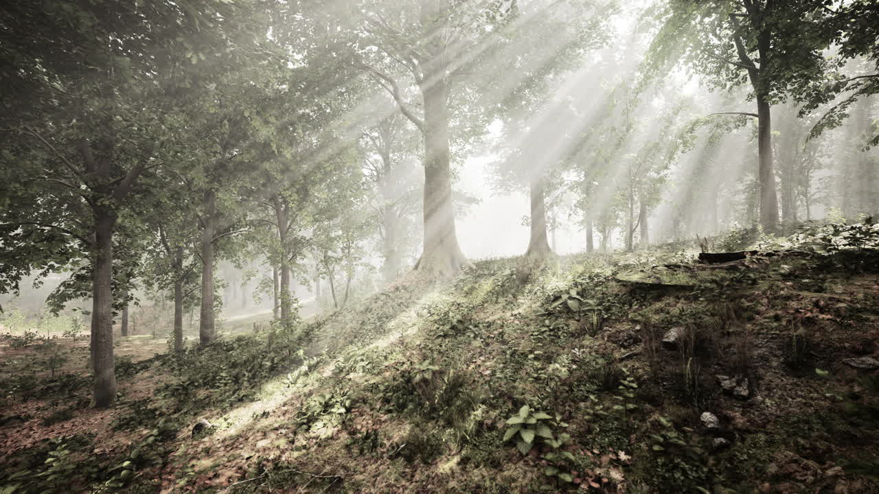 안개 숲 속 의 빛