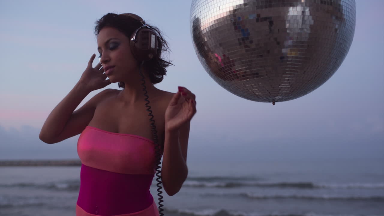 Woman Dancing on Beach 338