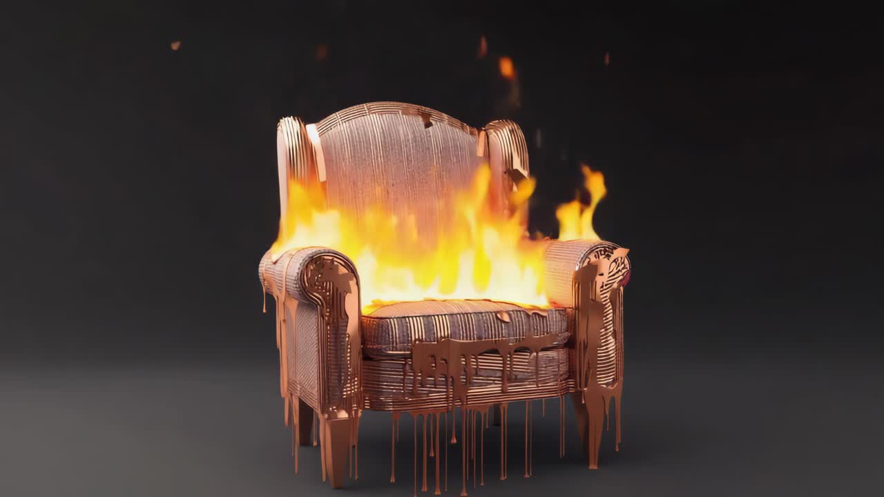 Burning and Melting Metallic Armchair