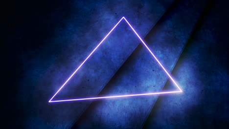 Movimiento-De-Luces-De-Neón-De-Colores-Y-Triángulo-Con-Fondo-Abstracto-3