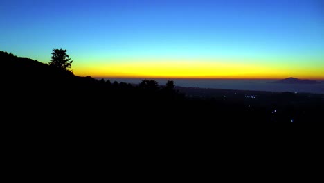 sunset in zia on the greek island of kos