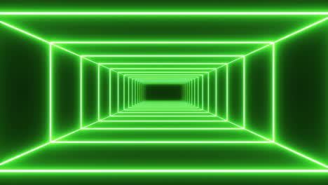 fondo de túnel de neón de bucle verde