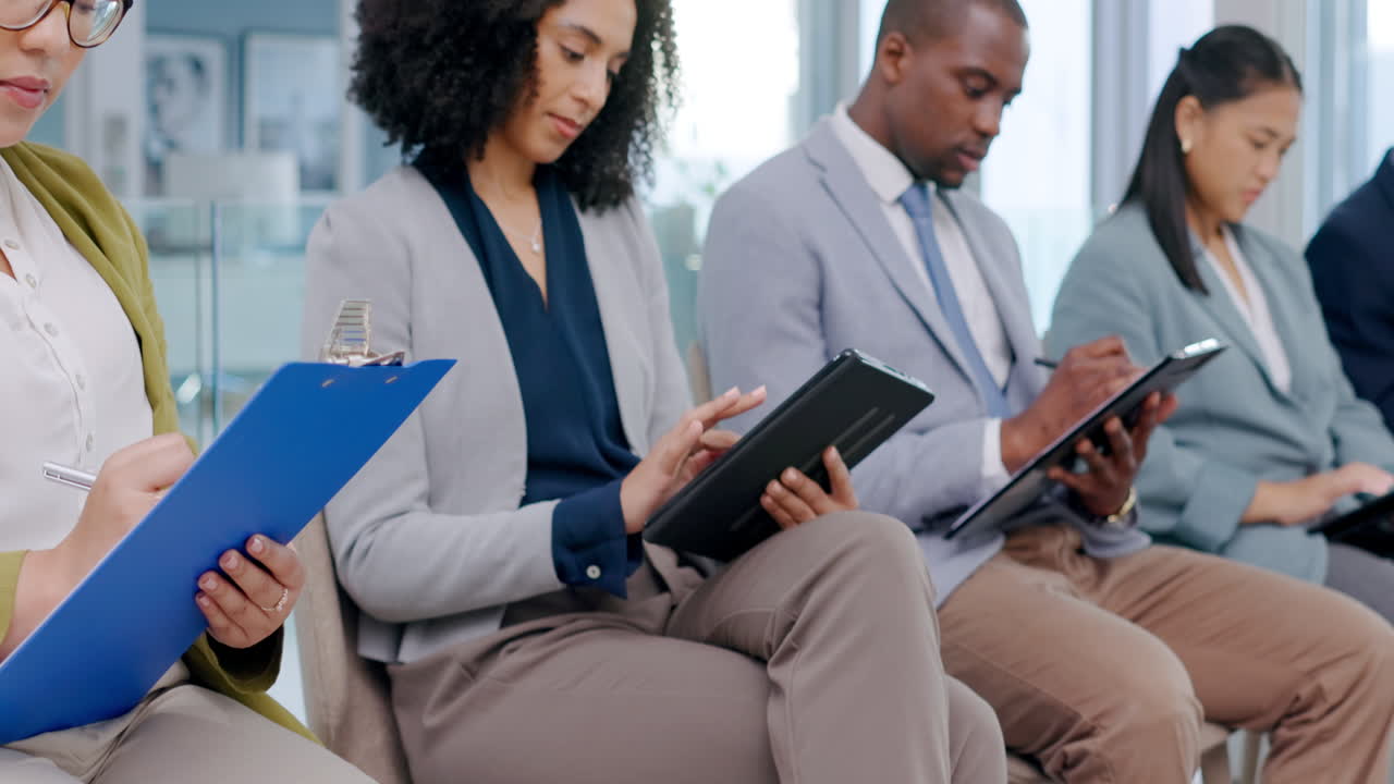 Application paperwork, job interview