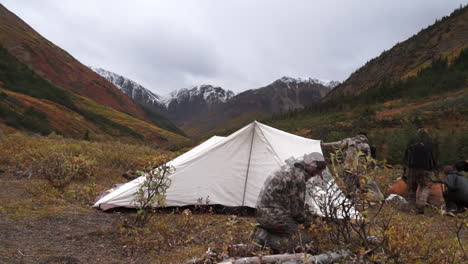 time lapse of setting up camp in british columbia