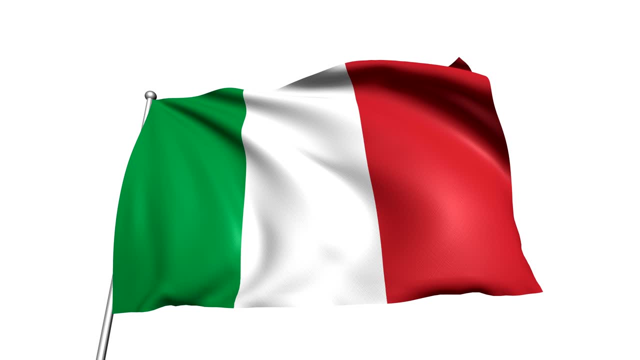 Bandiera italiana (in loop, canale alfa)