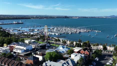 Drohnenaufnahmen-Von-Yachten-Und-Booten-Am-Geelong-Pier