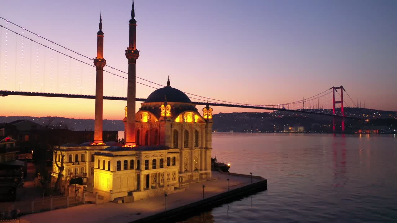 ortakoycamii, imágenes de aviones no tripulados de estambul